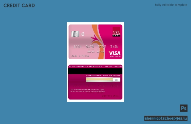Beispielvorschau der MKB Bank Visa Electron Karte (Ungarn)